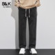 男2025秋季 新款 宽松直筒休闲裤 班尼路SK阔腿牛仔裤 水洗长裤 子男YS