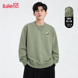大码 新款 纯色套头上衣LF 圆领卫衣男2026春季 班尼路休闲三角领长袖