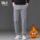 男士 2025新款 百搭直筒商务修身 班尼路SK秋冬加绒加厚休闲裤 长裤