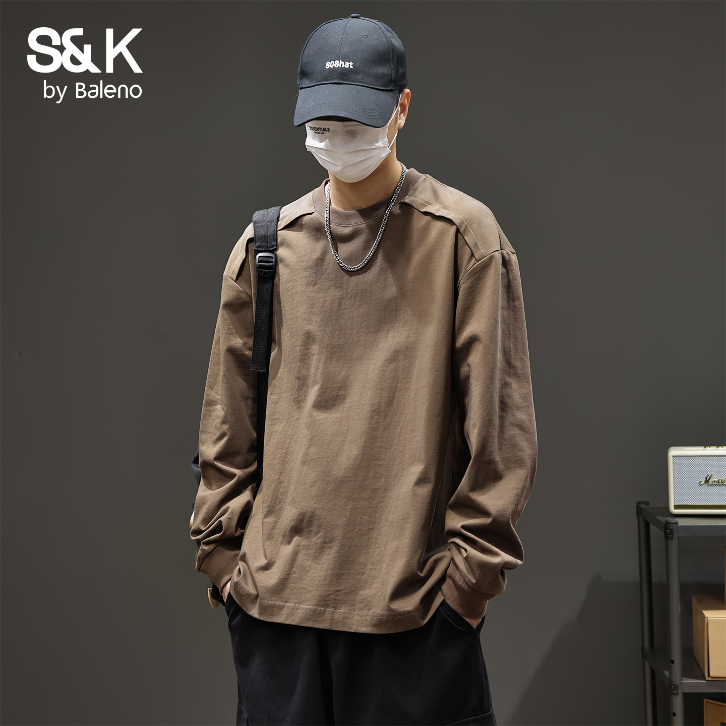 班尼路SK纯棉T恤男士秋冬季新款