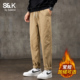 男2025新款 秋季 加绒直筒宽松工装 班尼路SK纯棉休闲裤 百搭长裤 子YS