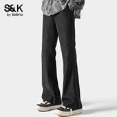 男士 春季 2026新款 班尼路SK微喇休闲裤 宽松直筒垂感cleanfit长裤
