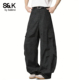 工装 休闲长裤 风阔腿裤 春季 班尼路SK美式 宽松多口袋弯刀裤 男士 款