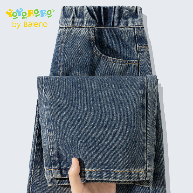 班尼路YBB系列男童裤子秋季新款儿童休闲秋装牛仔裤男孩春秋长裤P