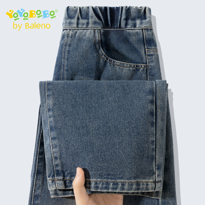 班尼路YBB系列男童裤子秋季新款儿童休闲秋装牛仔裤男孩春秋长裤P
