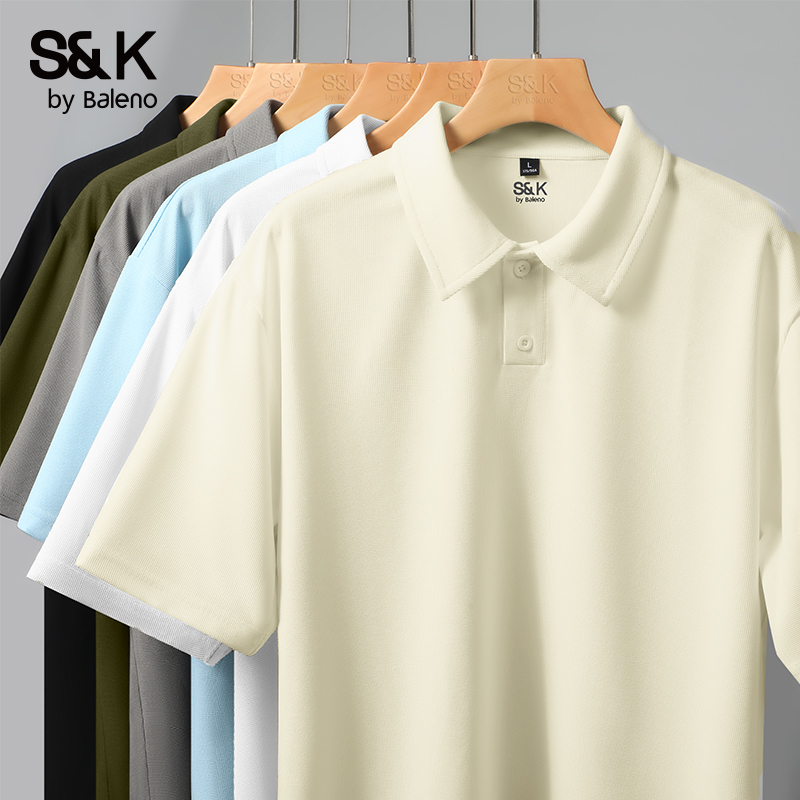 班尼路S&K系列华夫格POLO衫男