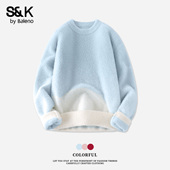 班尼路S&K系列渐变圆领毛衣女2026新款 冬季 保暖外穿内搭柔软上衣M