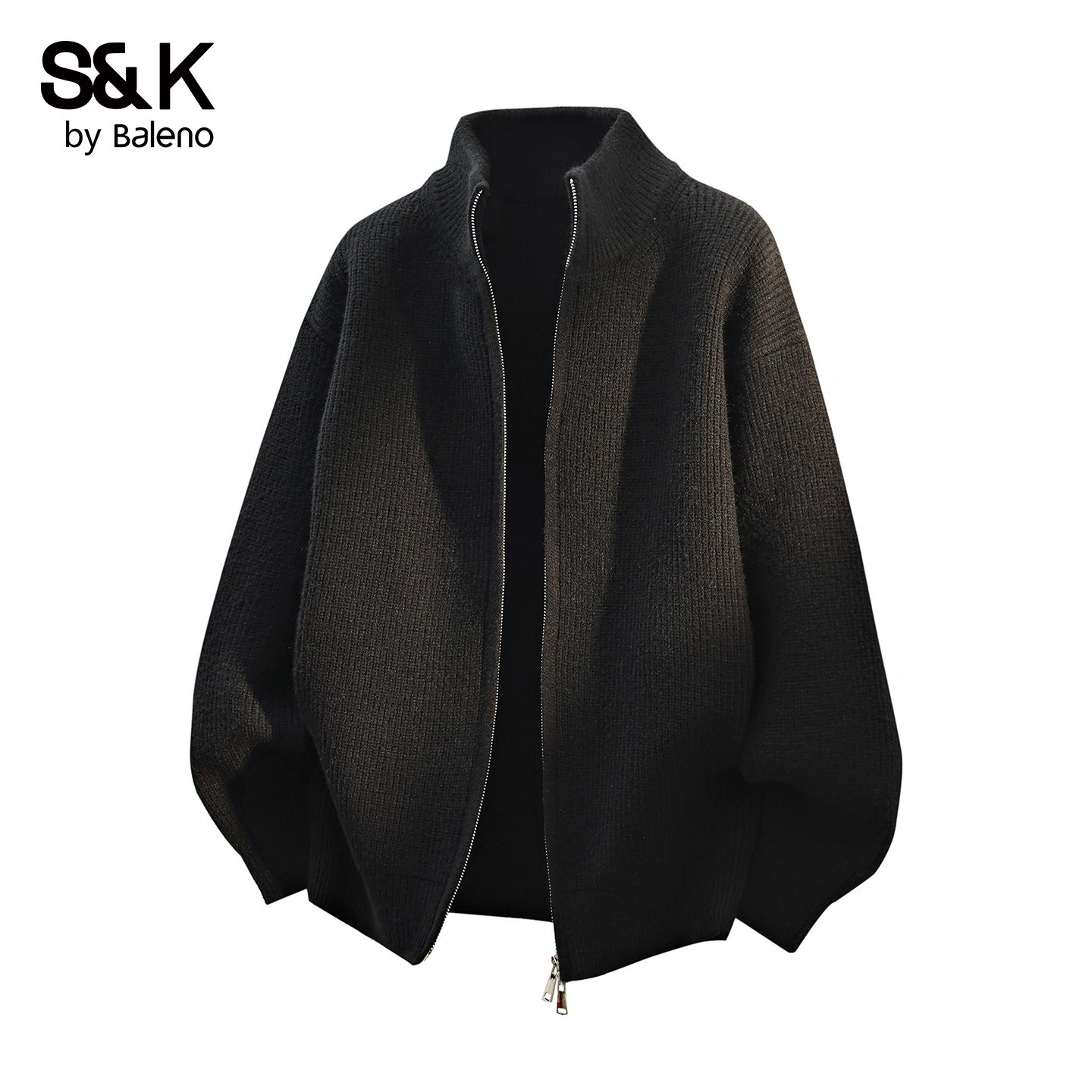 班尼路SK极简春季款毛衣男休闲风立领拉链针织开衫宽松男士外套YS - baleno班尼路官方旗舰店出品