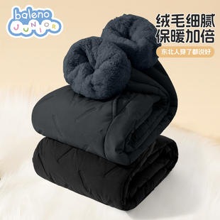 班尼路童装儿童裤子加绒2026新款女童加厚棉裤女大童超好看长裤P