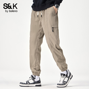 厚款 男2025秋季 修身 束脚百搭时尚 子男MS 班尼路SK工装 青年裤 休闲裤