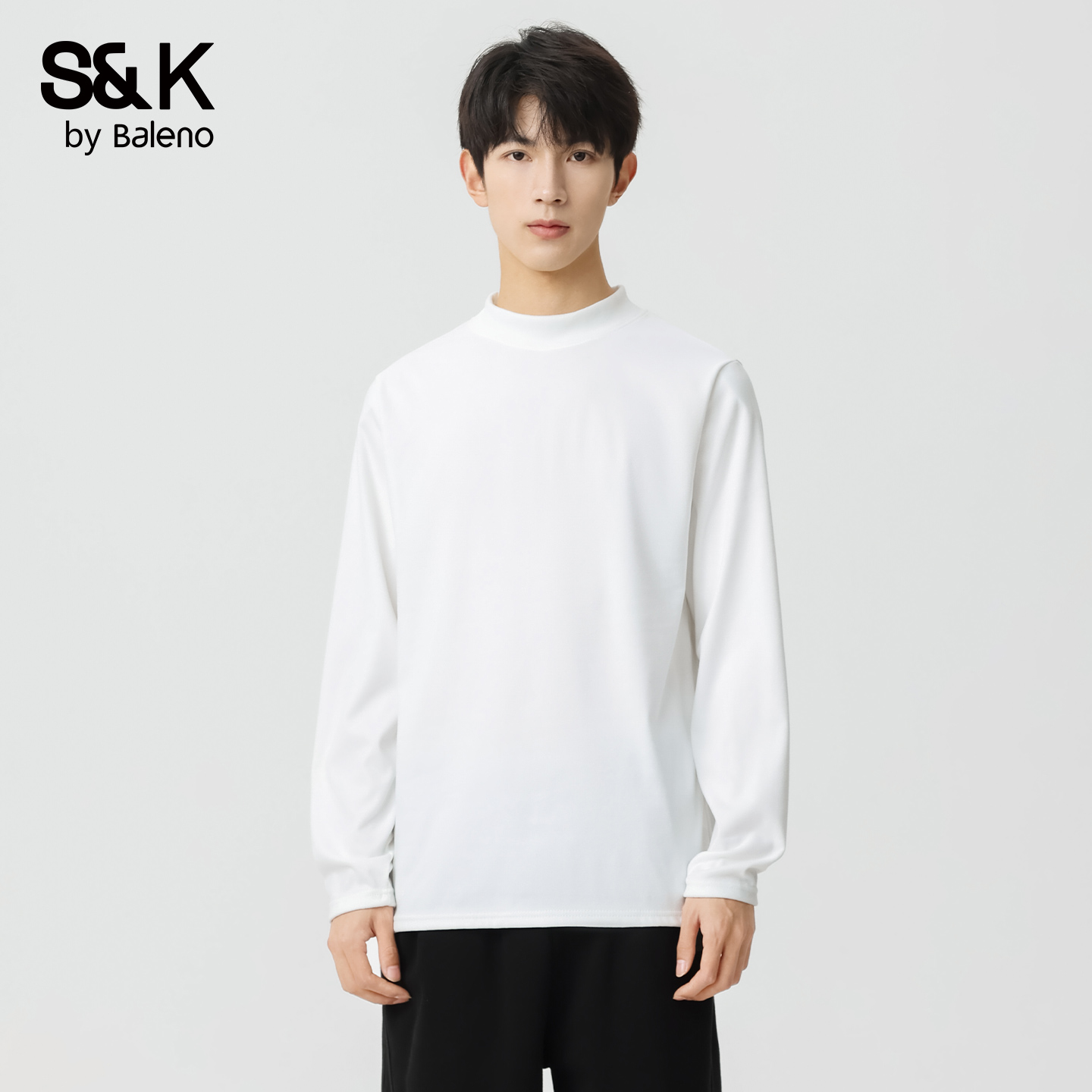 班尼路半高领卫衣男打底衫春秋季