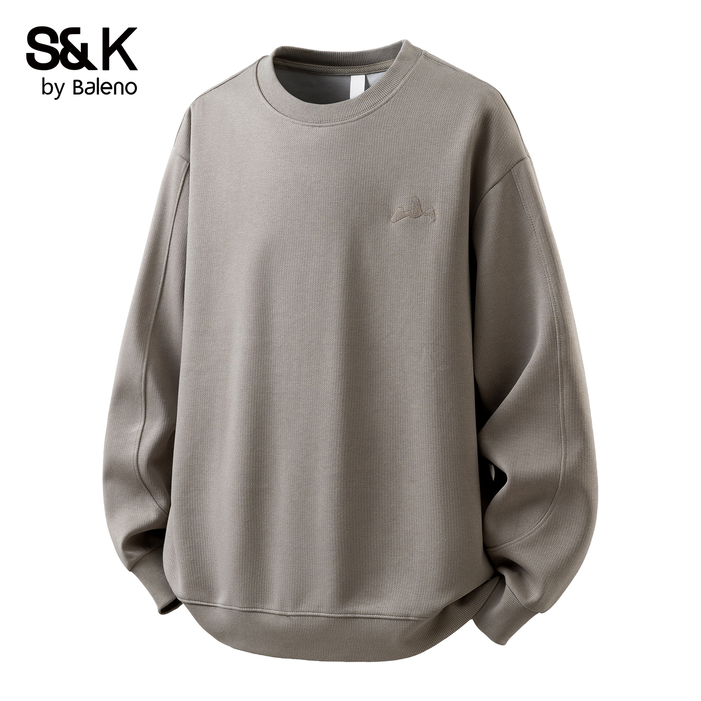 班尼路SK2025新款长袖圆领卫衣男