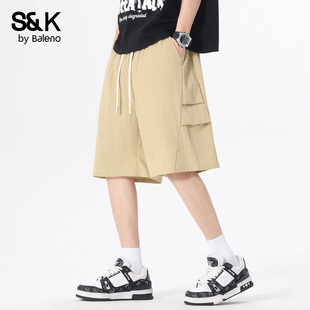 抽绳运动透气日常五分裤 班尼路SK休闲宽松短裤 2026新款 夏季 男士