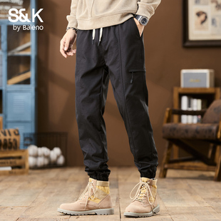 厚款 男2025秋季 修身 束脚时尚 子男MS 班尼路SK工装 百搭青年裤 休闲裤