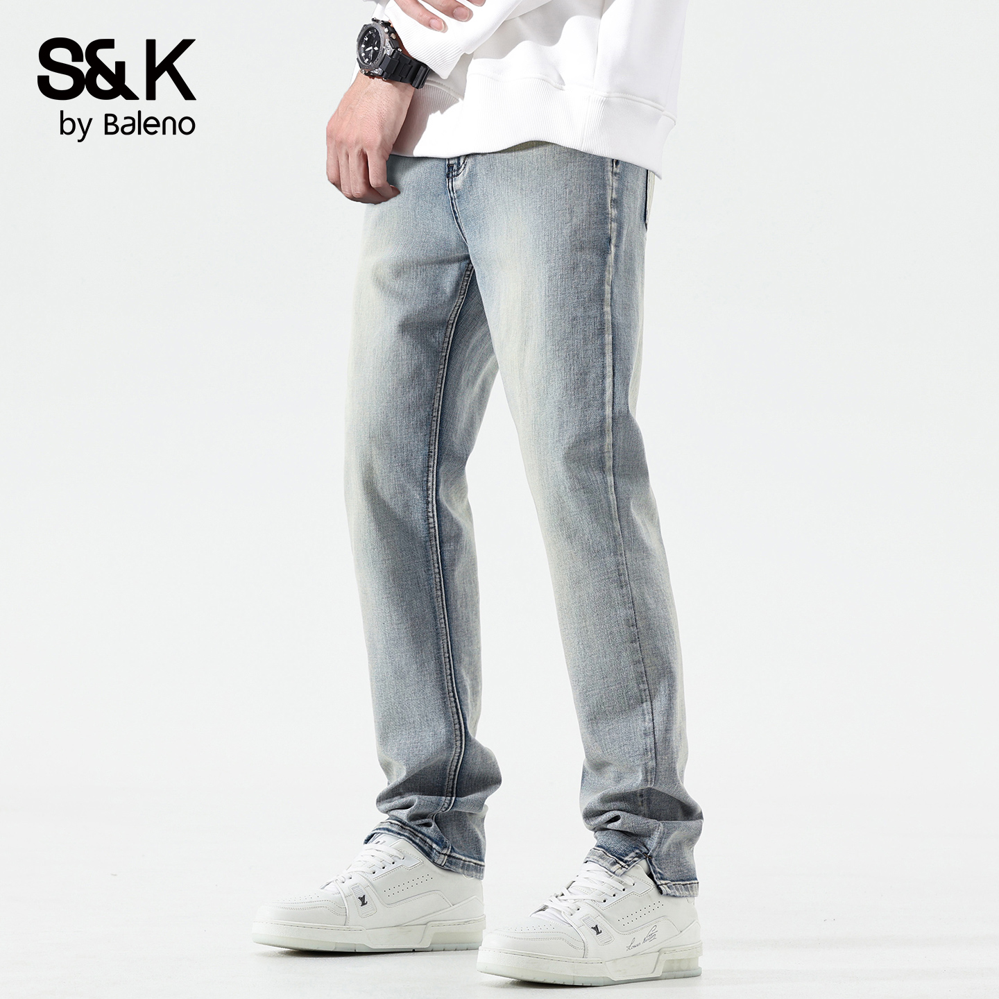 班尼路复古牛仔裤男秋季新款裤子