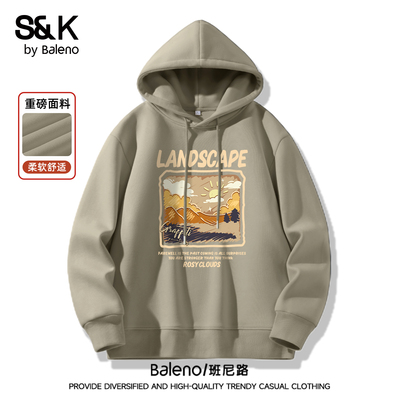 班尼路S&K系列重磅卫衣男春秋