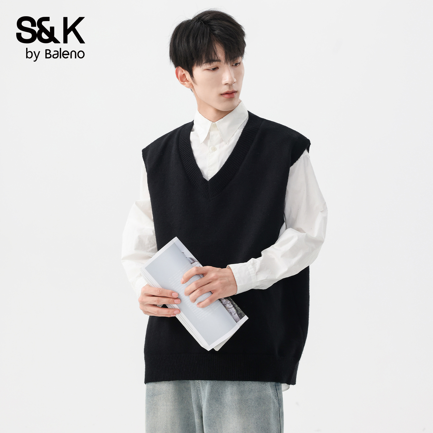 班尼路春秋季男套头毛衫外穿新款