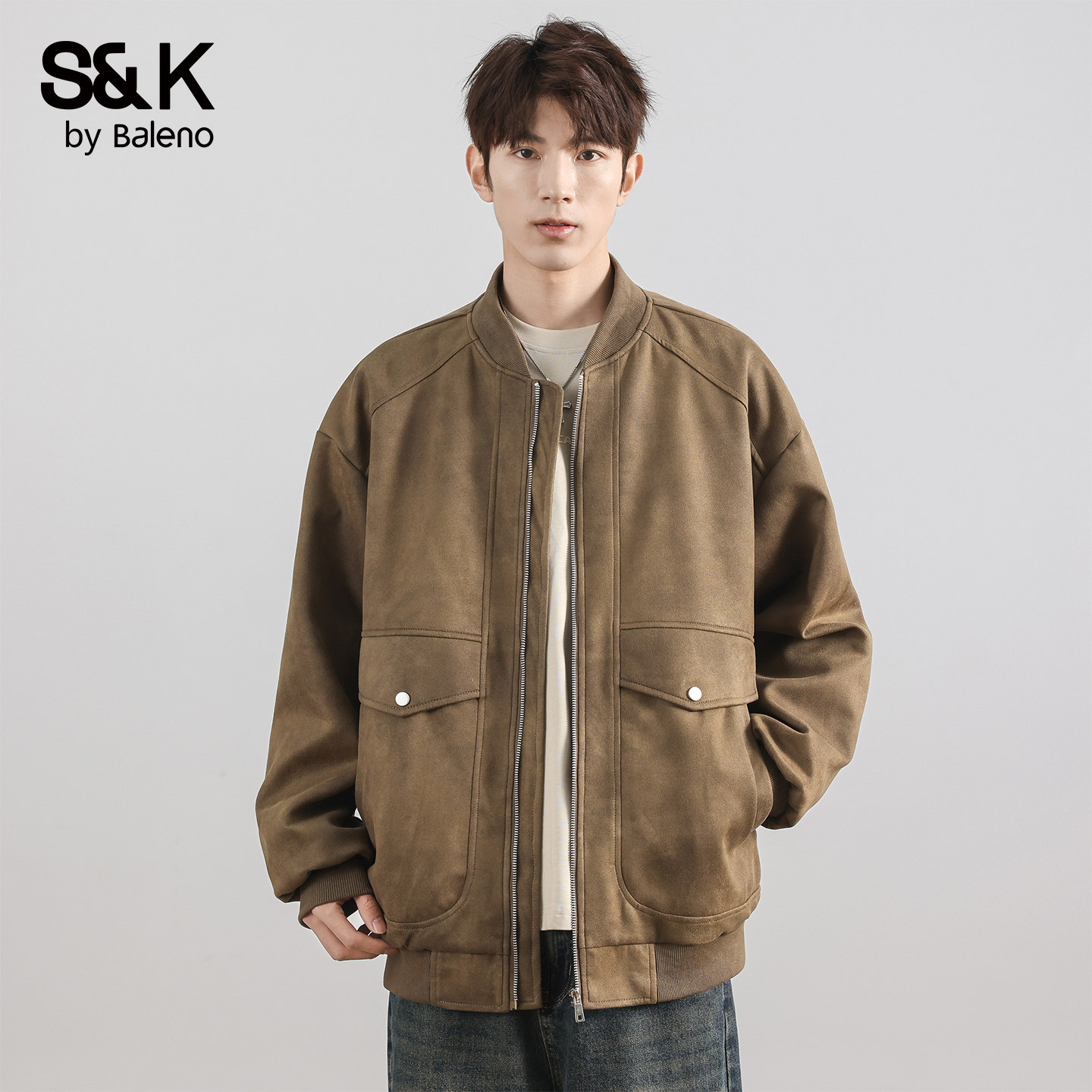 班尼路SK夹克男士秋冬季美式潮牌宽松休闲工装百搭棒球复古外套YS,男装,夹克,淘宝优惠券,粉丝福利购,淘宝优惠卷