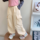 运动裤 春秋款 休闲裤 儿童春季 洋气韩版 春装 新款 2026春季 裤 女童工装