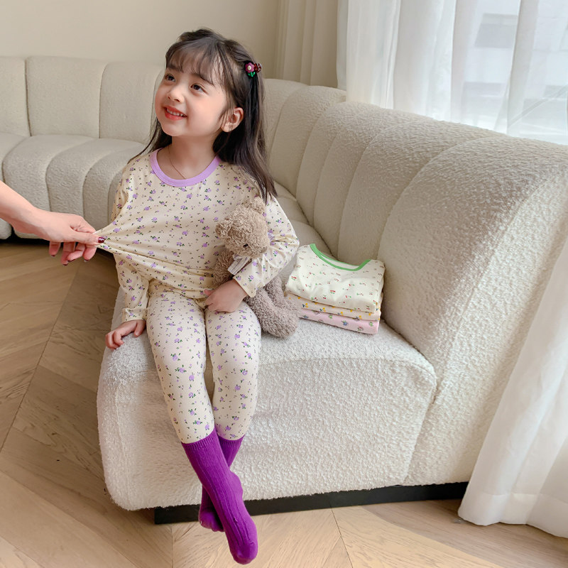 女童秋衣秋裤套装全棉家居服春秋