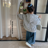 连帽开衫 洋气春秋女孩宝宝春季 儿童上衣 2026新款 女童卫衣外套春装