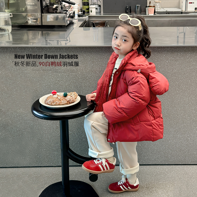 儿童羽绒服加厚女童短款韩版外套