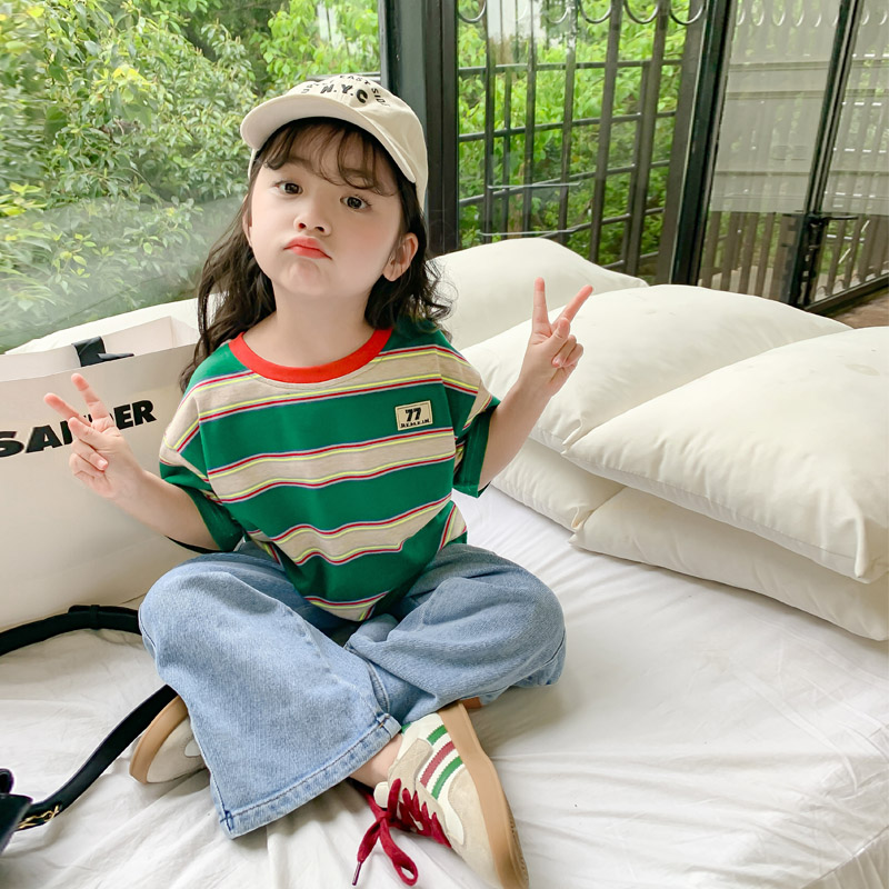 女童短袖夏装新款儿童T恤上衣