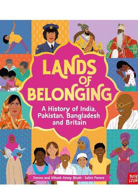 【现货】归属之地：印度、巴基斯坦、孟加拉国和英国的历史 Lands of Belonging 英文进口原版儿童绘本图书Donna and Vikesh Amey