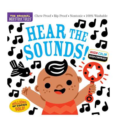 【预售】咬咬书：听见声音 Indestructibles: Hear the Sounds英文进口原版儿童趣味图书Amy Pixton外文