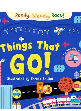 【预售】预备，稳住，冲！交通工具竞速赛 Ready， Steady， Race! Things That Go!英文进口原版儿童趣味图书Books Macmillan Ch