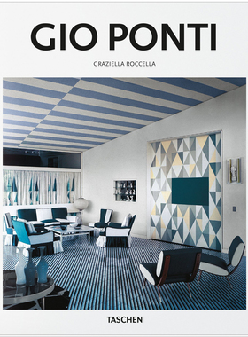 【现货】[TASCHEN出版] Gio Ponti 吉奥庞蒂 英文版 意大利建筑设计艺术 绘画画册 英文原版图书籍进口正版 Graziella Roccella