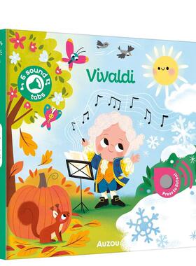 【预售】【我的音乐世界发声书】维瓦尔第 My World of Music Vivaldi 英文进口原版儿童趣味图书Auzou外文正版
