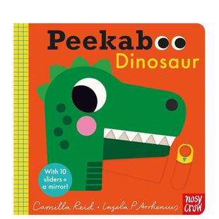 滑滑乐机关书 附带安全镜 Peekaboo 儿童趣味图书Camilla 躲猫猫：恐龙 Dinosaur英文进口原版 Reid 预售
