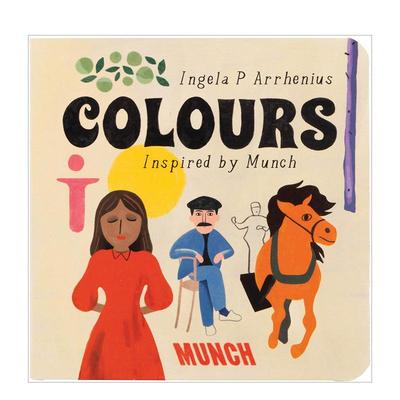 【现货】蒙克灵感：颜色  概念启蒙美育绘本Colours【Inspired by Edvard Munch】英文进口原版儿童图书3-6岁艺术启蒙Ingela P Ar