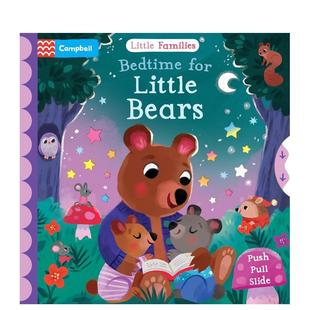 code 小熊 Bedtime 带音频二维码 Little 英文进口原版 audio 睡觉时间 with Bears 9岁Campbel 儿童绘本图书6 for 预售