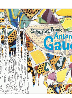 【预售】安东尼·高迪涂色书 Colouring Book Antoni Gaudi (Coloring Books) 英文原版图书籍 儿童艺术启蒙 Prestel Publishing