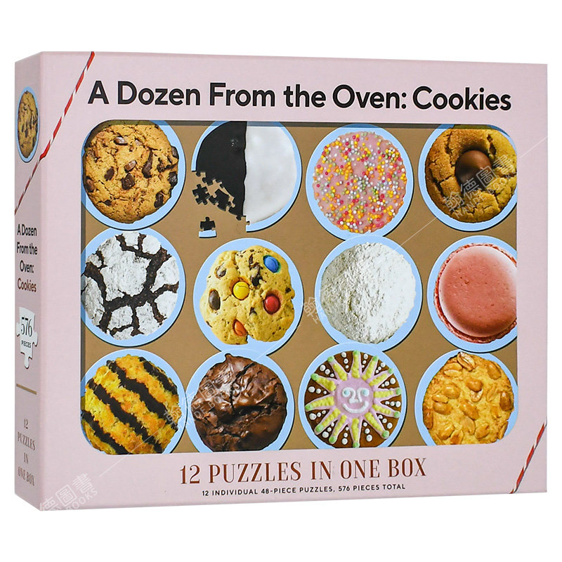 【现货】 12种饼干拼图A Dozen from The Oven: Cookies! 趣味互动桌游游戏 英文原版图书籍进口正版 3岁以上儿童玩家家
