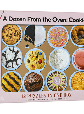 【现货】 12种饼干拼图A Dozen from The Oven: Cookies! 趣味互动桌游游戏 英文原版图书籍进口正版 3岁以上儿童玩家家
