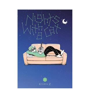 英文进口原版 与猫共度 日本画师kyuryuz 卷1 with 漫画外文图书籍Kyuryu Vol. 夜晚 Cat Kyuryu Nights 预售