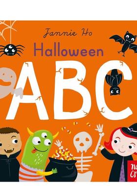 【预售】万圣节词汇书Halloween ABC【Jannie Ho's ABC】英文进口原版儿童图书3-6岁自然拼读Jannie Ho