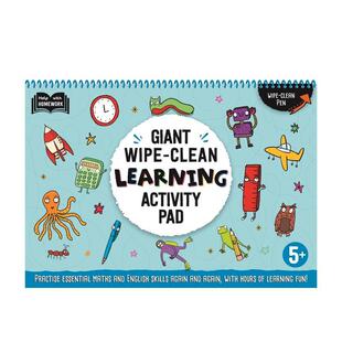 Learning 预售 Wipe Activity 6岁自然拼读Autumn 学习活动垫：5岁以上5 儿童图书3 拭式 Publish Giant Pad英文进口原版 Clean