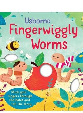【预售】【指尖互动书】轻轻摇晃手指的毛毛虫【Fingerwiggles】Fingerwiggly Fingerwiggly Worms英文进口原版儿童趣味图书Felic