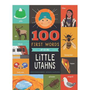 For 预售 First Little 6岁启蒙Robbins 100 儿童图书3 小犹他人 Christopher 句口头禅100 Utahns英文进口原版 Words