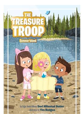 【预售】【寻宝小队】夏日小岛【The Treasure Troop】Summer Island #3英文进口原版章节书儿童图书籍3-6岁Dori Hillestad Butle