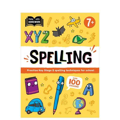 【现货】作业辅导：7岁以上（拼写）Help With Homework: Age 7+ Spelling英文进口原版儿童图书3-6岁自然拼读Autumn Publishing
