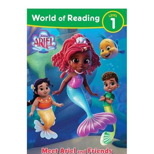 朋友们Meet Ariel 9岁分阶读物Books 预售 Disney 儿童图书6 小美人鱼爱丽儿和她 Friends英文进口原版 And