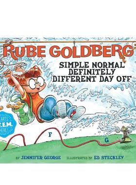 【现货】鲁布·戈德堡的简单正常绝对不同的休息日Rube Goldberg’s Simple Normal Definitely Different Day Off英文进口原版图