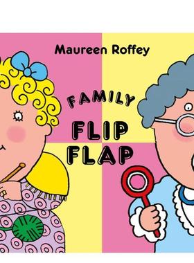 【现货】【翻翻书】家庭Family Flip Flap英文进口原版儿童趣味图书3-6岁Maureen Roffey