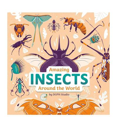 【预售】世界各地令人惊叹的昆虫 Amazing Insects Around the World 英文进口原版儿童绘本图书DGPH Studio