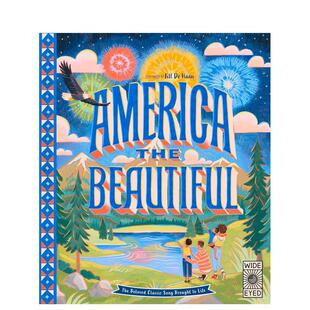 【预售】美丽的美国America The Beautiful 【Americana】英文进口原版儿童绘本图书Wide Eyed Editions; Jill De Haan